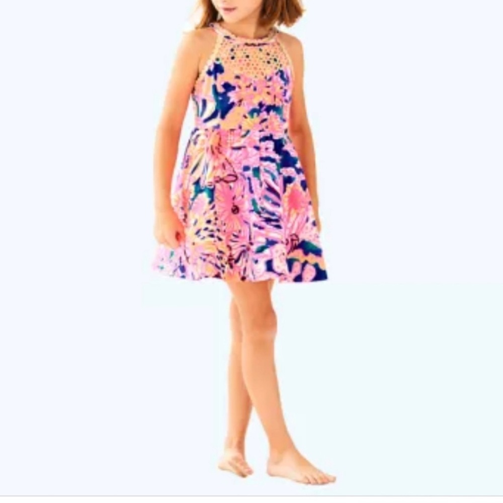 Lilly Pulitzer Kinley Swirling Seadream Dress Size 7